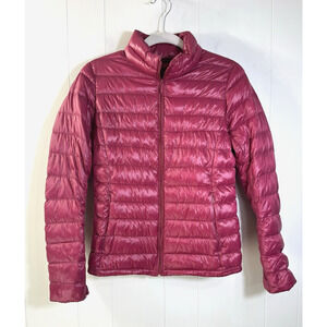 Uniqlo Ultra Light Down Puffer Jacket Pink Lightweight Outerwear Pockets XS